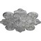 Ekena Millwork Katheryn Ceiling Medallion, Hand-Painted Ultra Pure White Crackle, 18 1/8"OD x 1 1/4"P CM18KAUWC - alternate 3